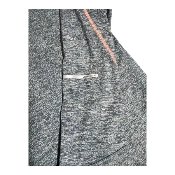 Nike Element Running Top Womens L Grey Dri Fit Reflective Thumb Holes - Image 3