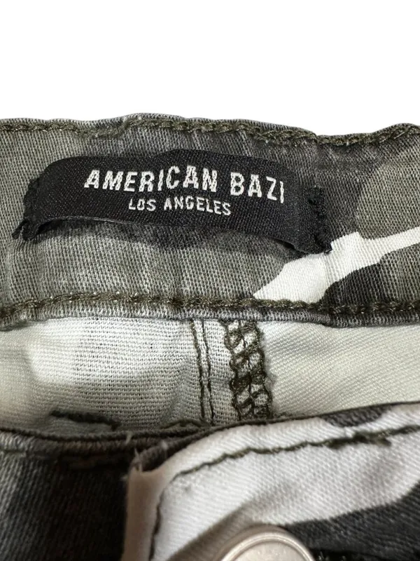 American Bazi Womens Camo Cargo Joggers Small Elastic Ankle Military Style Pants - Image 3