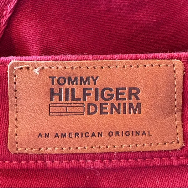 Tommy Hilfiger Red‎ Tribeca Skinny Crop Denim Pants Womens Size 10 Casual Preppy - Image 6