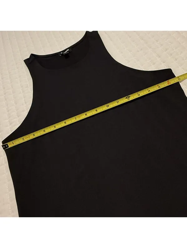 Express Bodysuit Black High Neck Sleeveless Sz L Large - Image 3