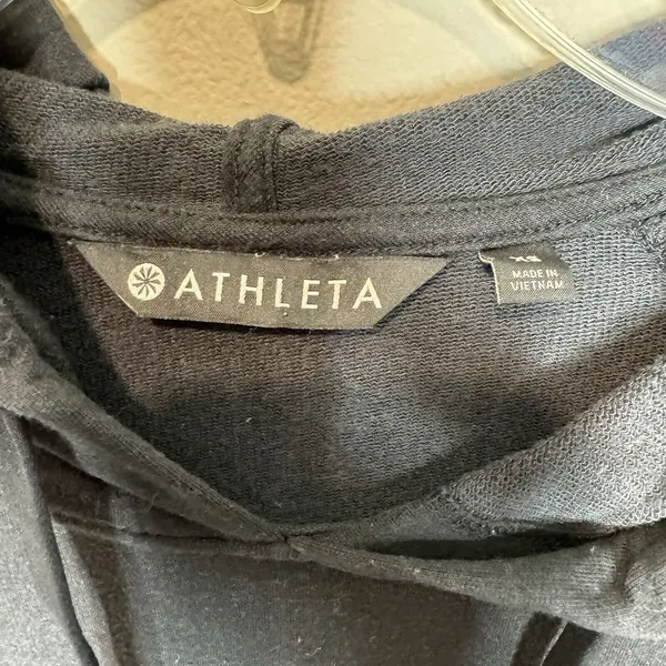 Athleta Pinnacle Criss Cross Hoodie Women's‎ Size XS Black - Image 5
