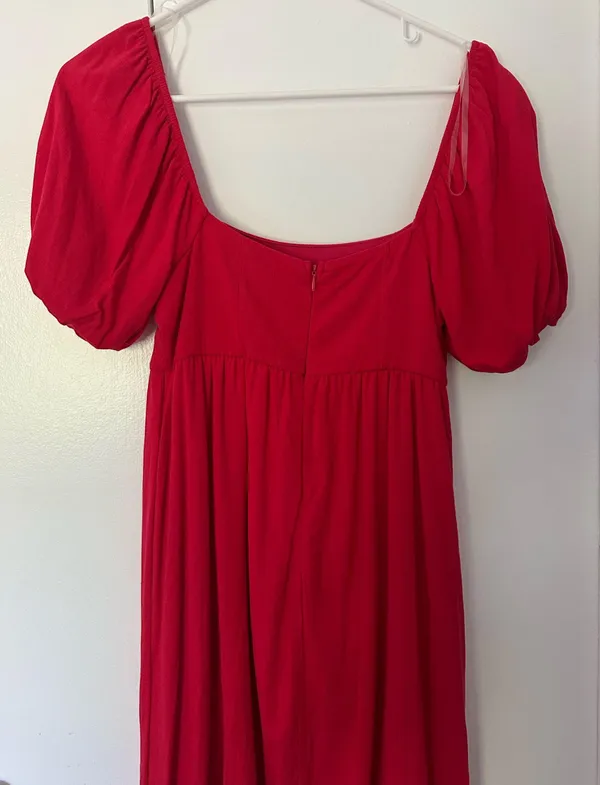 Altar'd State Red puff sleeve dress - Image 2