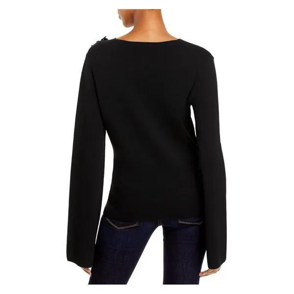 Rebecca Taylor Women 100% Cotton Fairy Grungr Whimsigoth Flare Knit Sweater‎ Top - Image 2