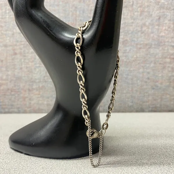JAMES AVERY 925 Sterling Silver Figaro Chain Bracelet w/ Extension Lobster Clasp - Image 2