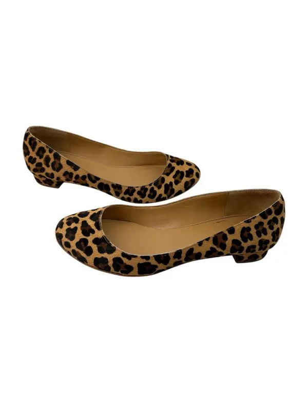 J. Crew Lily Flats Womens Size 7 Leopard Print Calf Hair Low Heel Acadamia - Image 9