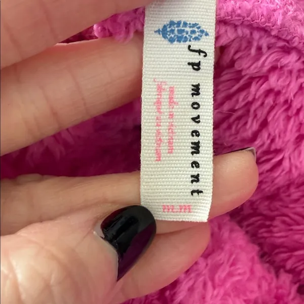 Free People Movement Big Sky Hot Pink Funnel Neck Popover Cozy Fleece Jacket - Image 3
