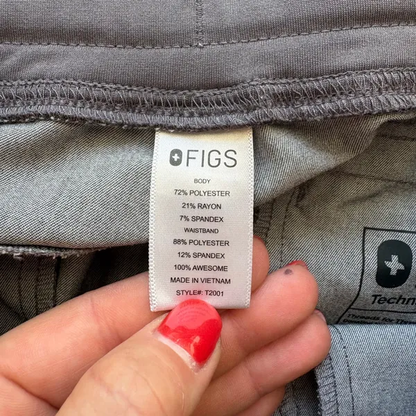 Figs Scrub Pants Women Small Gray T2001 Technical Collection Yoga Waistband - Image 3