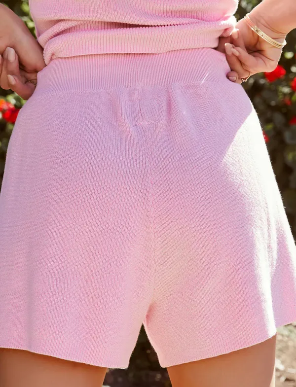 ALLFENIX Ash Cotton High Rise,Tank Sweater Shorts Set In Bubblegum $80 MSRP Size: M True to Size 100% Cotton Hand Wash Cold. Dry Flat Designed in Melbourne Australia High Rise Elastic Drawstring Perfect Like New Condition No refunds or cancellations - Image 5