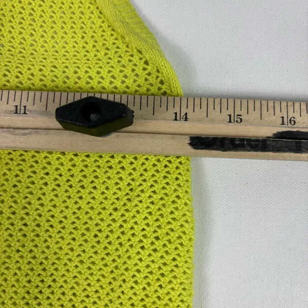 Rag &‎ Bone Mesh Tank Womens XS Neon Yellow 100% Cotton Scoop Neck Open-Knit - Image 4
