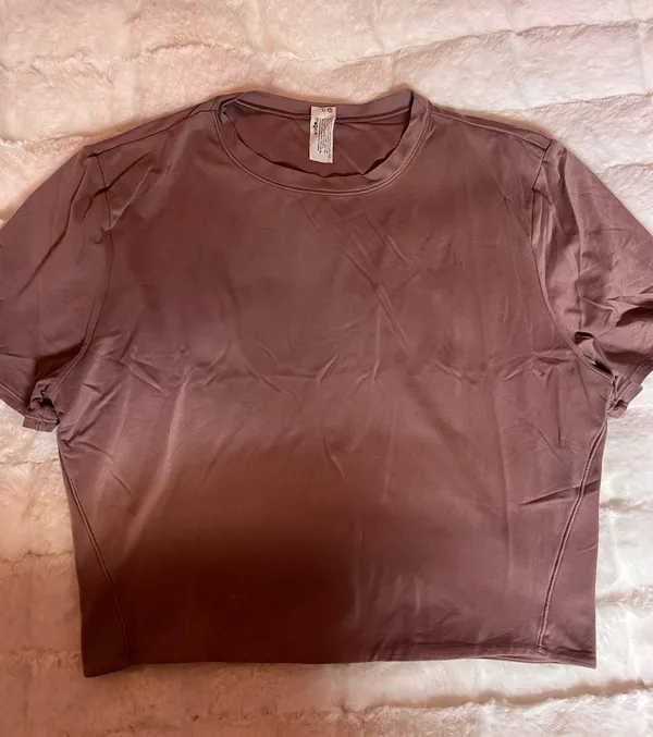 Lululemon Wundermost Ultra Soft Nulu Crewneck Cropped Tshirt - Image 2