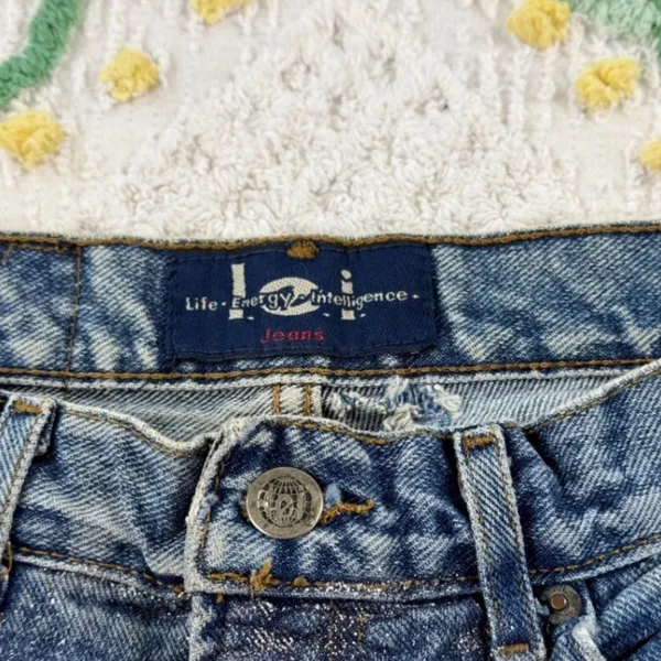 LEE Jeans Women's Flare Blue Denim Glitter Sparkle Style 5 Made‎ in Mexico - Image 10
