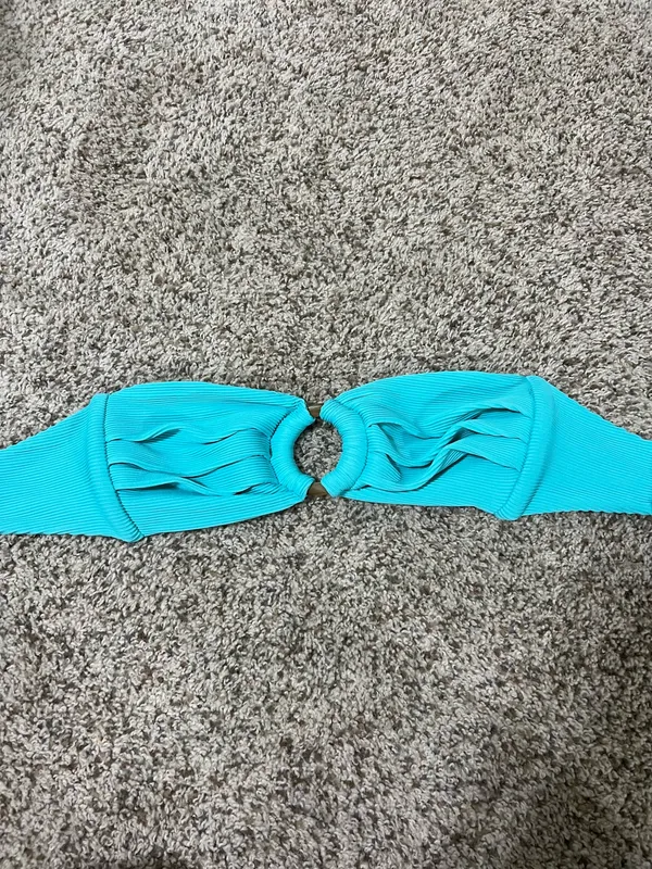 Kulani Kinis Teal Bandeau Bikini Top - Image 2