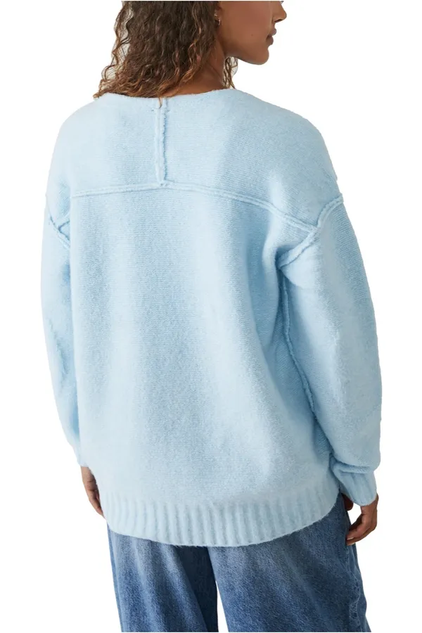 Free People Eastwood Crew Neck Tunic Sweater - Image 3