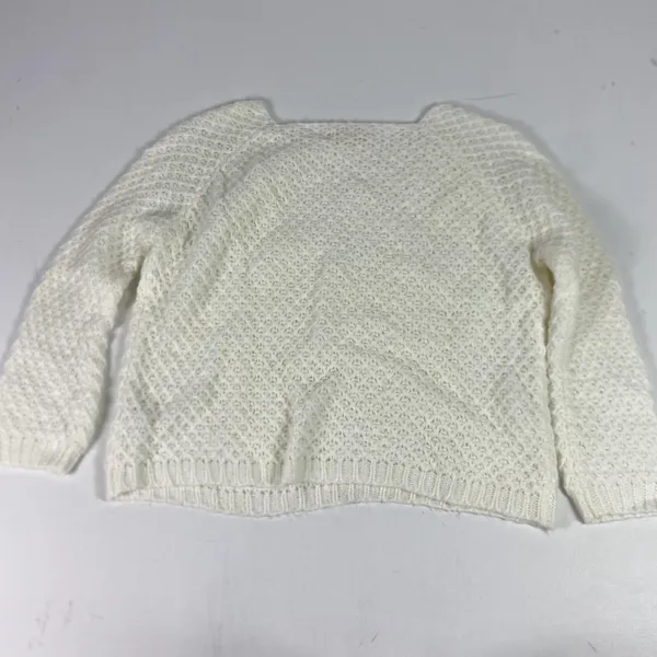 Scandal Italy Sweater Womens One‎ Size White Textured Open Knit Raglan Pullover - Image 7