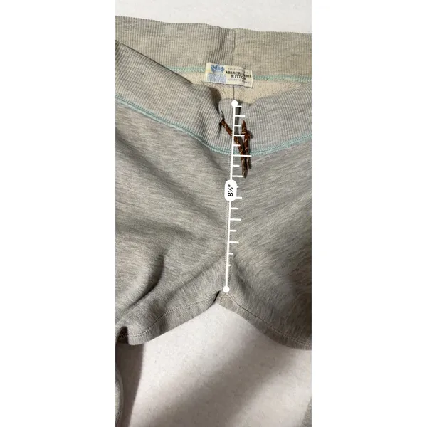 Abercrombie & Fitch Grey Flare Sweatpants Y2K Logo Side Stripe Low Rise XL - Image 7