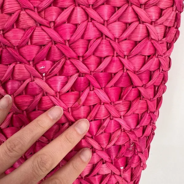 Barney’s New York NWT Pink Straw‎ Beaded Handle Tote Bag - Image 12