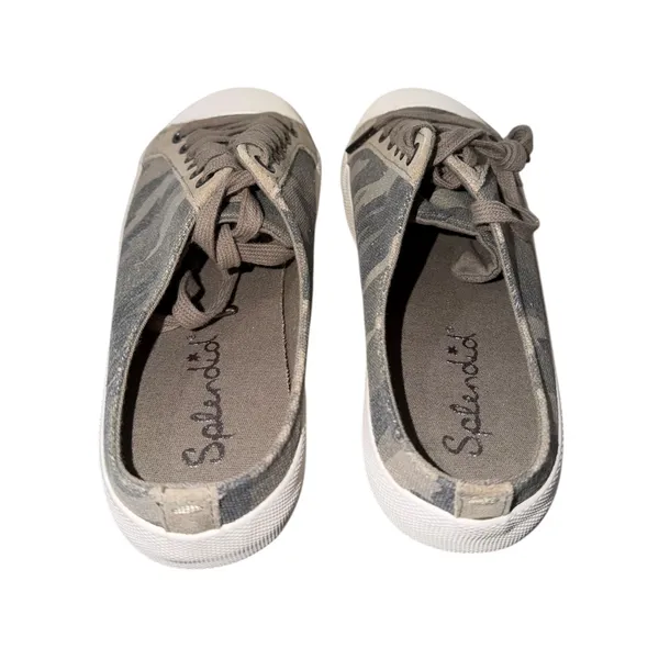 Splendid Adel Womens 8.5M Camo Mule Sneakers Slip On Lace Up Olive SD0ADE71 - Image 4