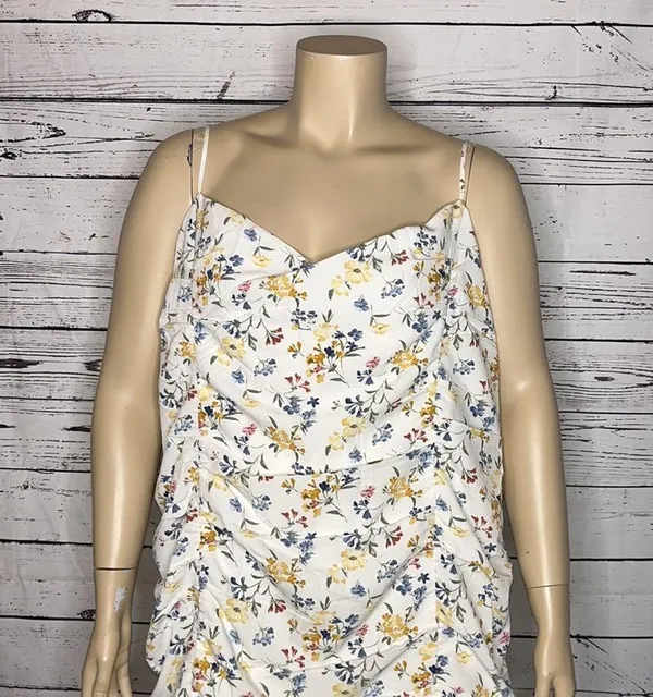 Abercrombie & Fitch NWT Size XXL Floral Print Fully Lined Ruched Mini Dress - Image 2