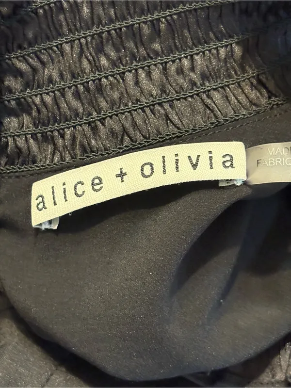 Alice + Olivia Aislyn black mock-neck mini dress w/ flutter sleeves Size 8 - Image 7