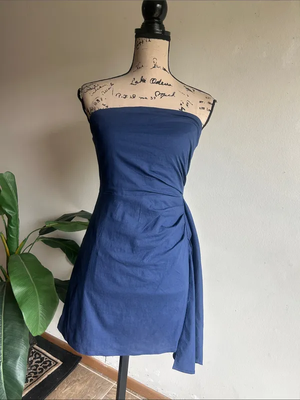 Hello Molly Strapless Blue Mini Dress Size 6 NWT - Image 2