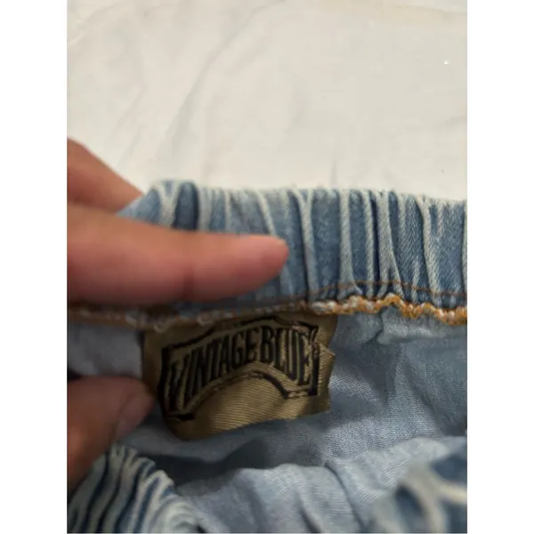 Vintage Blue Vintage Village Blues Light Wash Tiered Denim Skirt | Best Fits Medium/Large - Image 4