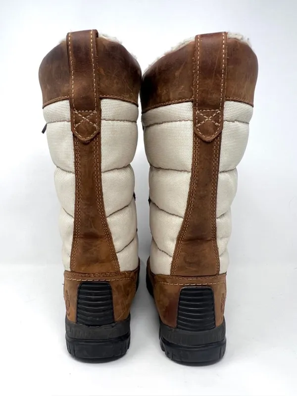 Timberland Mt. Hayes Tall Waterproof Winter Boots Brown Cream Leather Nylon 6 - Image 6