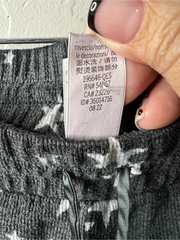 Victoria’s Secret Gray Waffle Knit Star Print Lounge Joggers - Image 8