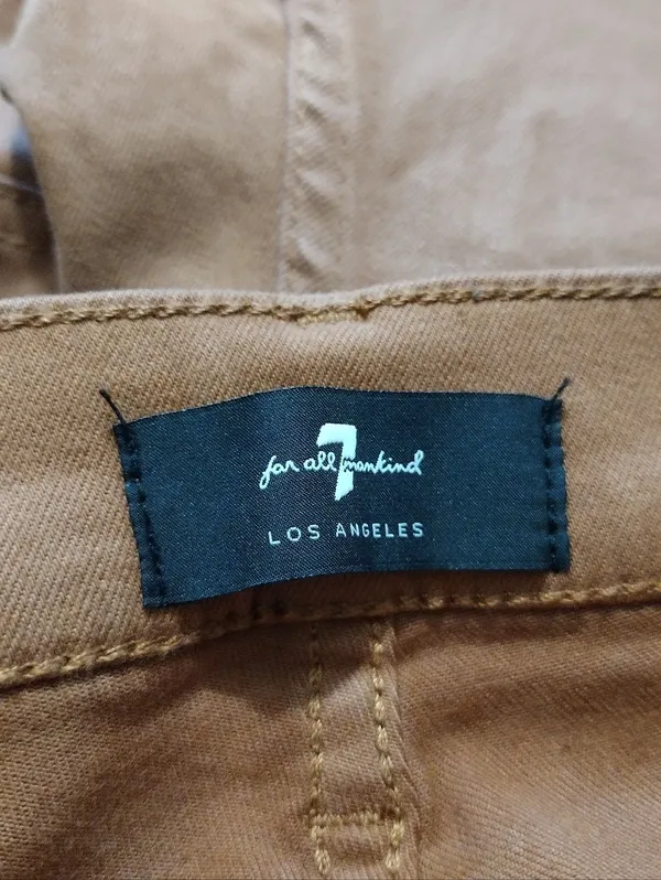 7 For All Mankind Coated Cognac Jeans - Image 4