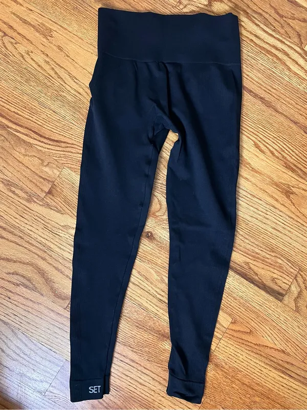 Set Active High Waist Black Leggings - Image 5