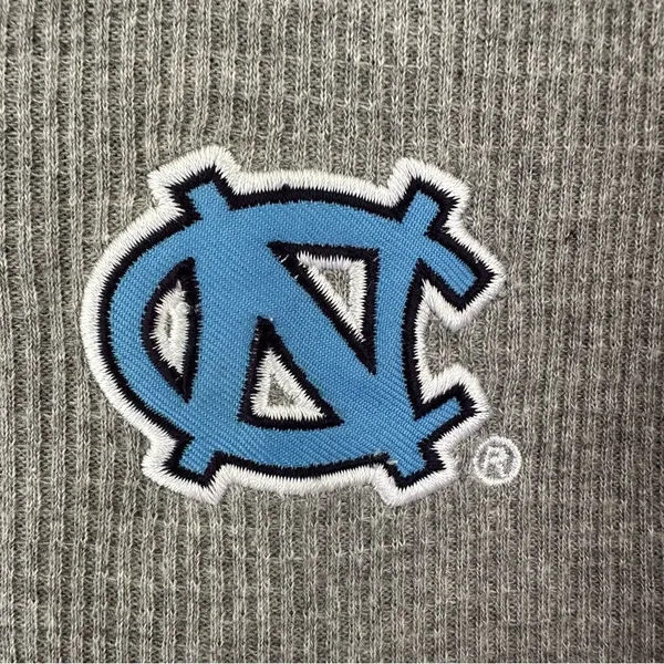 Stadium Athletics UNC North Carolina Hooded Henley Shirt Women’s Medium Gray Blue College - Image 5