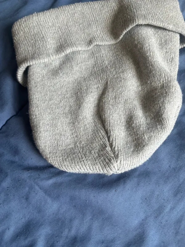Gray Acrylic Knit Beanie Hat Unisex One Size Stretch Solid Casual Winter Fall - Image 5