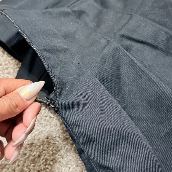 Mamba Jeans Black Pleated Mini Skirt Size L Juniors Zipper Repair Needed - Image 7