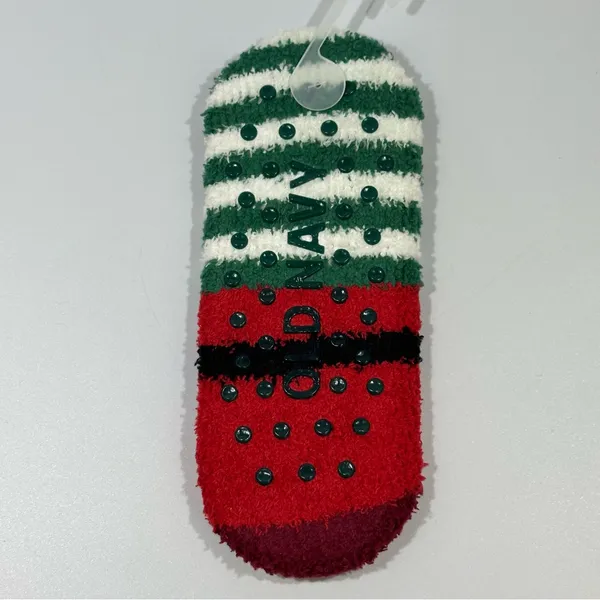 Old Navy Christmas Santa Gripper Socks Holiday Cabincore Cozy One Size Gift - Image 3