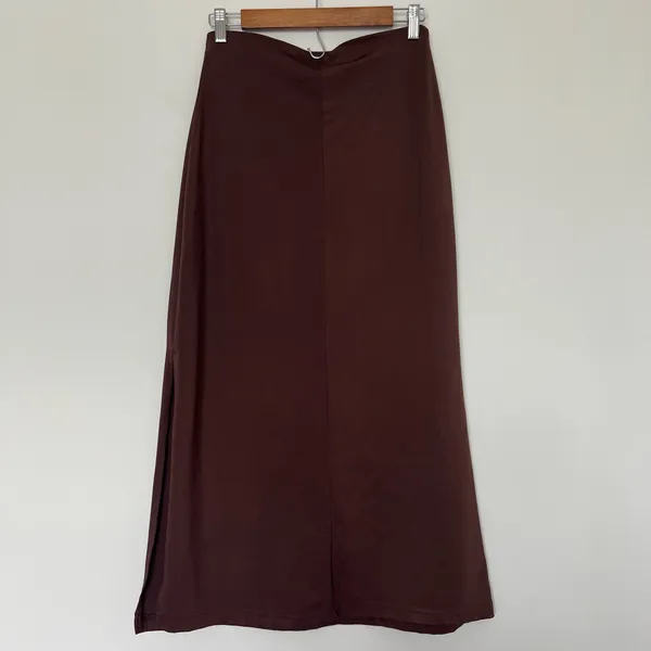 Kathy Ireland Vintage Y2k Brown Bodycon Midi Skirt - Image 5