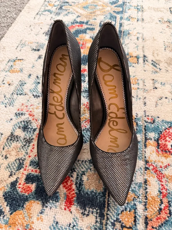 Sam Edelman Heels Black Sparkly - Image 4