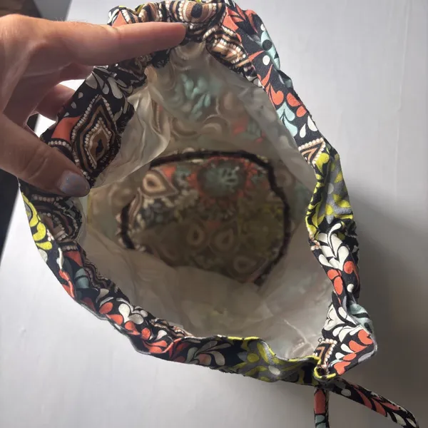Vera Bradley Retired Sierra Ditty Drawstring Plastic Lined Cosmetic Wet Bag Gym - Image 3