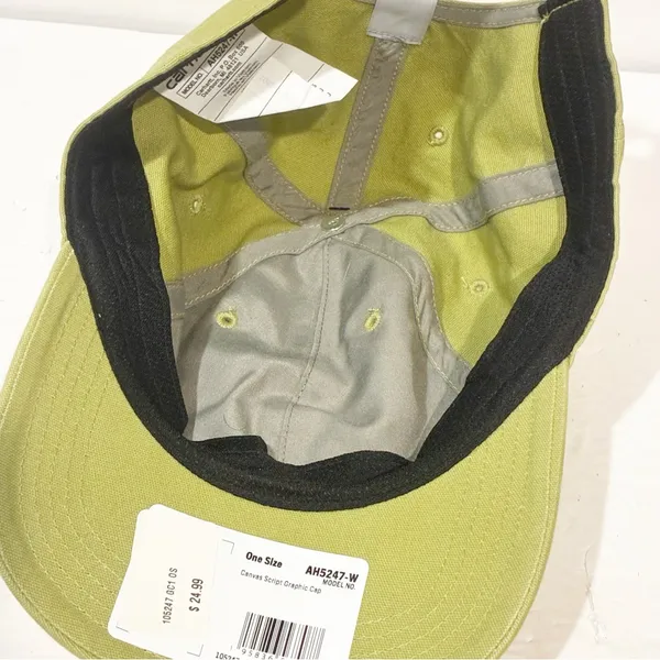 Carhartt Women's Canvas Script Graphic Baseball‎ Cap Hat Green AH5247-W New - Image 3