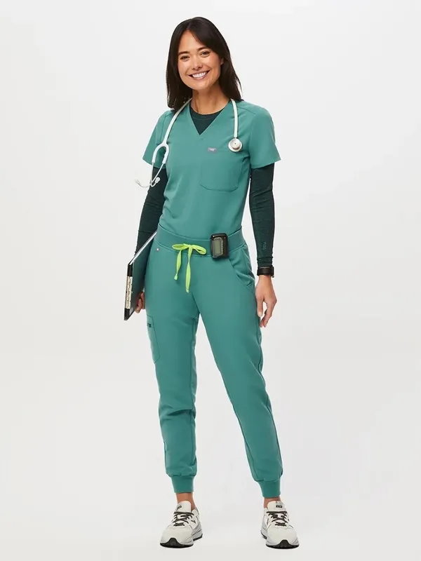 Figs Scrub Set Marine Cactus Catarina Top Zamora Joggers Size XXS - Image 3