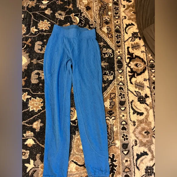 Free People Movement Break A Sweat Cloud Burst Blue Pants - Image 3