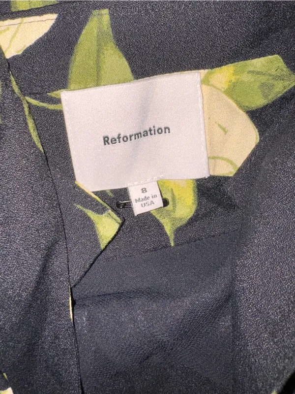 NEW Reformation Yale floral black maxi dress sz 8 - Image 7