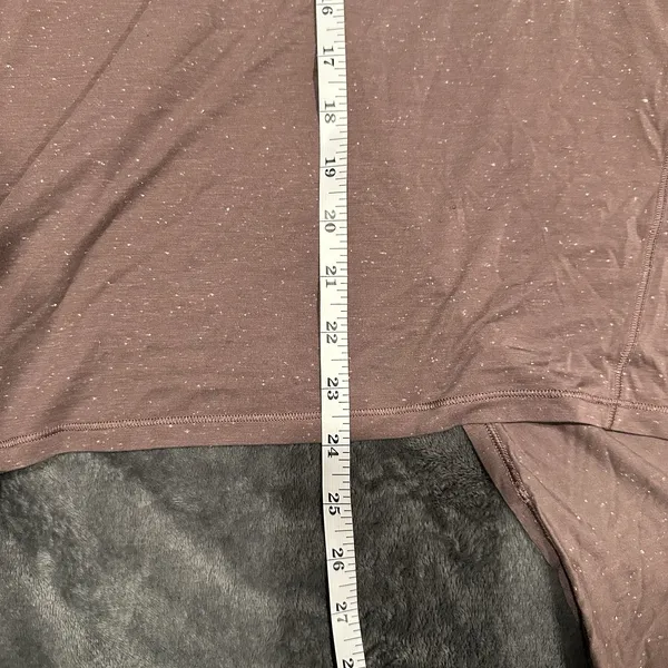 LULULEMON T-Shirt Open Up Tie Back Crew yoga top Purple Moon‎ Dust Size 4 - Image 6