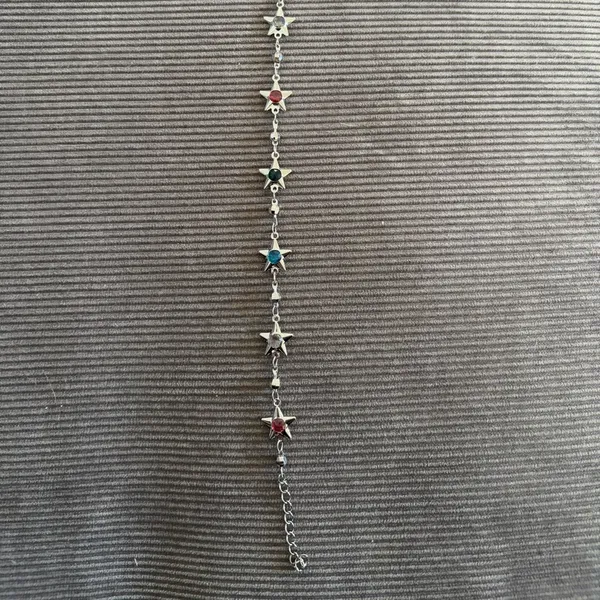 Sterling Star Charm Bracelet with Blue Accents - Image 4