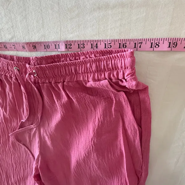 Women's Linen Cotton Style Pull On Drawstring Waist Pants Size XL #260645 - Image 3
