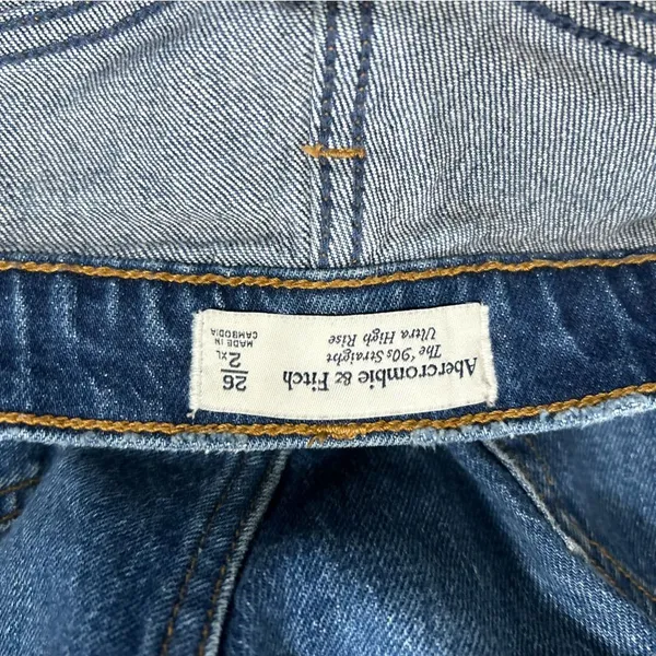 Abercrombie & Fitch The 90s Straight Ultra High Rise Jeans Size 26 2 XL Tall - Image 3