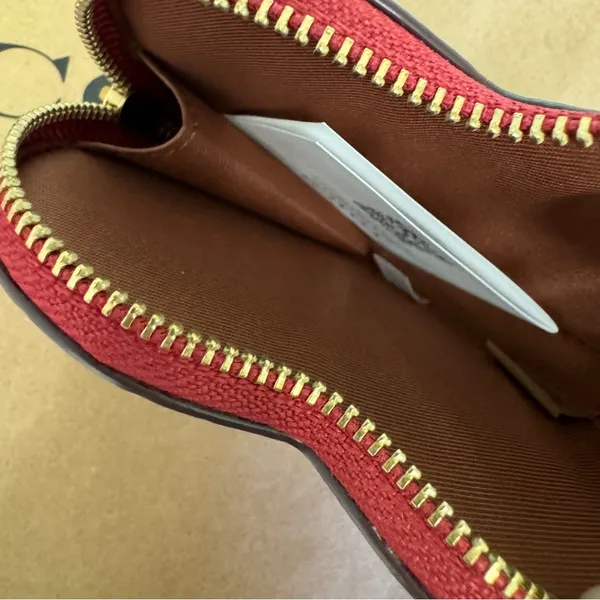 Heart Wristlet In Signature Canvas With Heart Print (Coach Cf283) - Image 2