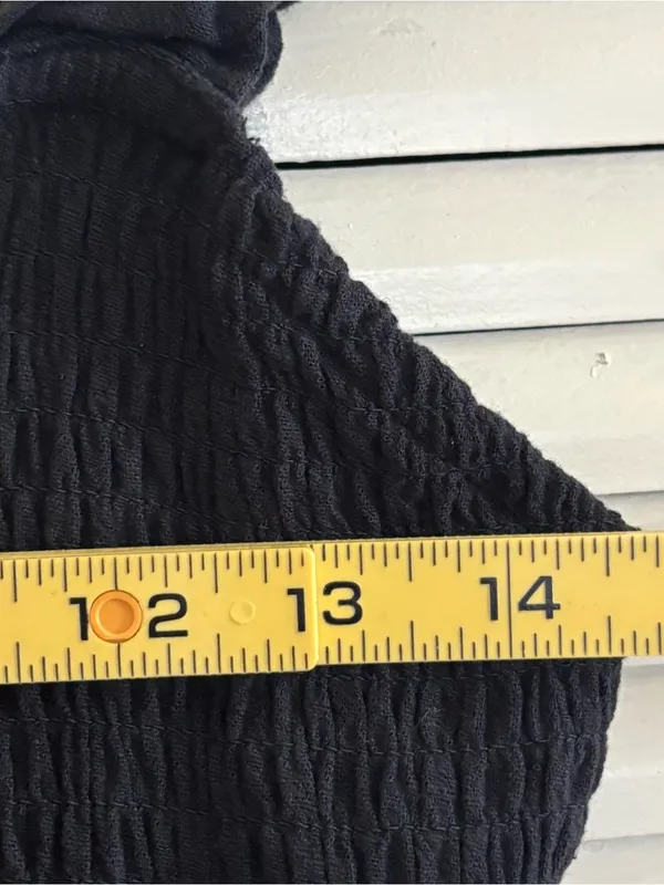 Line and Dot Market & Spruce Black Sweetheart Smocked Strappy Sleeveless Maxi Dress Size S - Image 7