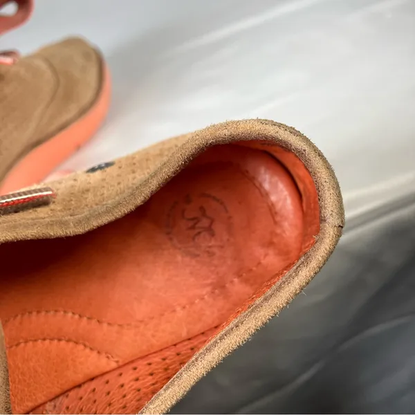 Johnston & Murphy Bree Tan Perforated Suede Lace Up Shoes Peach Womens 7.5‎ - Image 14