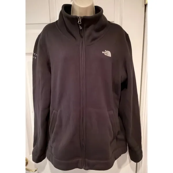 The North Face NF0A3LH8 Women’s XXL Black Full Zip Fleece‎ Jacket Cozy Gorpcore - Image 2
