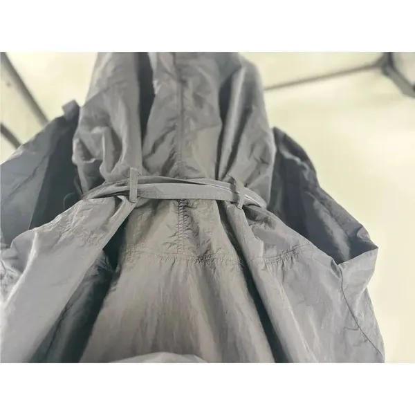 ALO Yoga Crinkle On The Move Black Trench Coat Womens Unisex Size XXL - Image 10