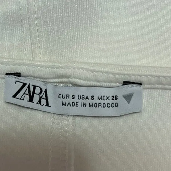Zara White Sleeveless Square Neck Cami Camisole Slip Tank Mini Dress Size S - Image 6